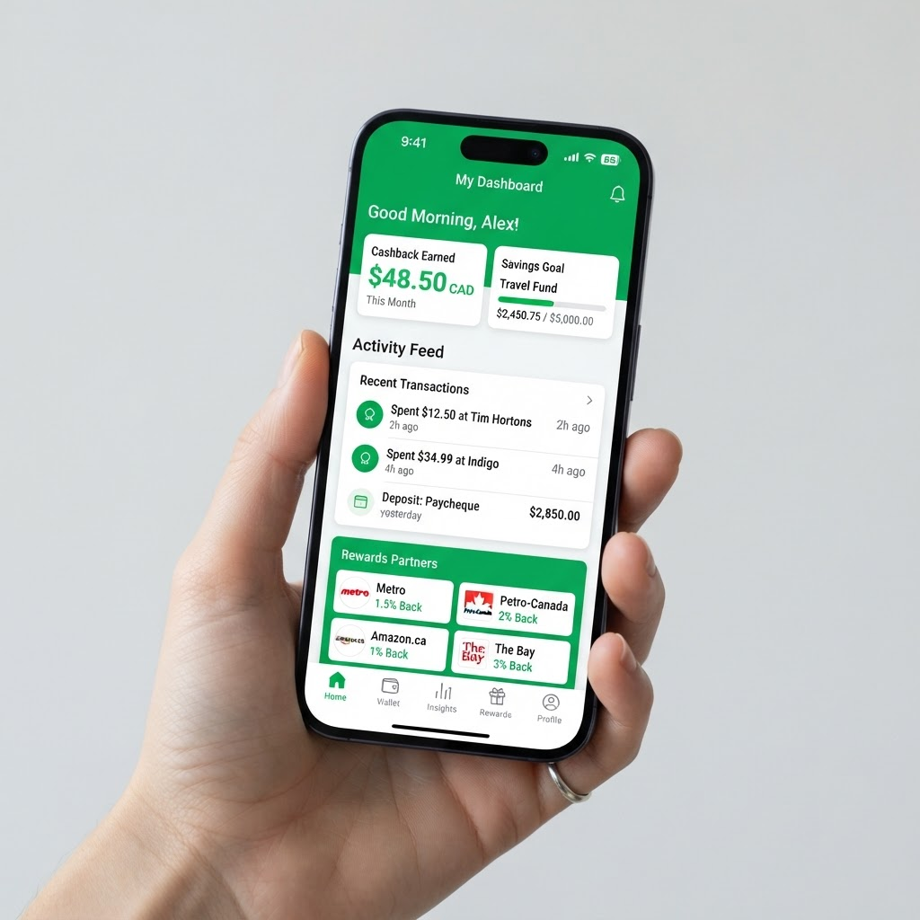 Neo Financial mobile banking app interface
